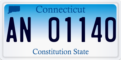 CT license plate AN01140