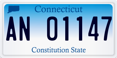 CT license plate AN01147