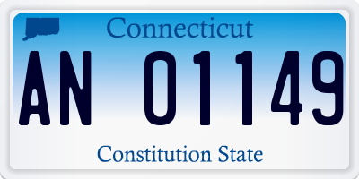 CT license plate AN01149