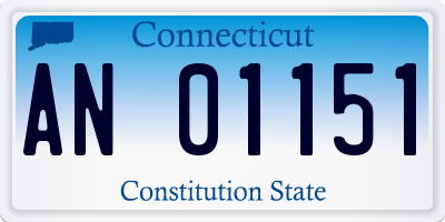 CT license plate AN01151