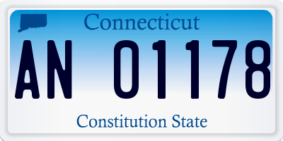 CT license plate AN01178
