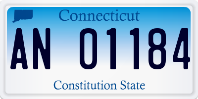CT license plate AN01184