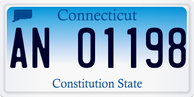 CT license plate AN01198