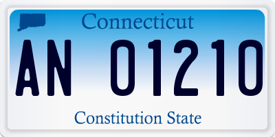 CT license plate AN01210