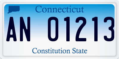 CT license plate AN01213