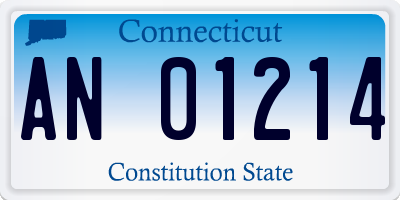 CT license plate AN01214