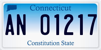 CT license plate AN01217