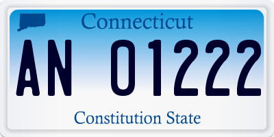 CT license plate AN01222