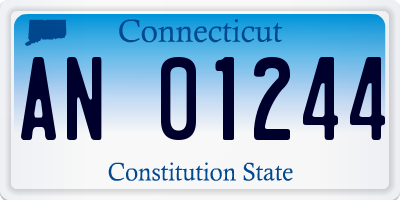 CT license plate AN01244