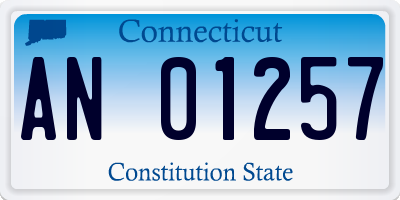 CT license plate AN01257