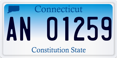 CT license plate AN01259