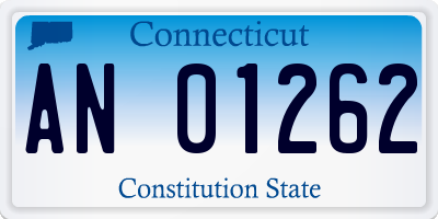 CT license plate AN01262