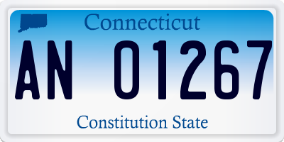 CT license plate AN01267
