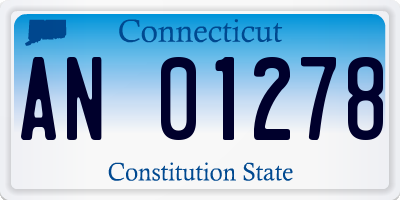 CT license plate AN01278