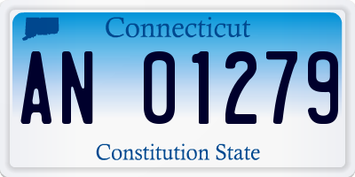 CT license plate AN01279
