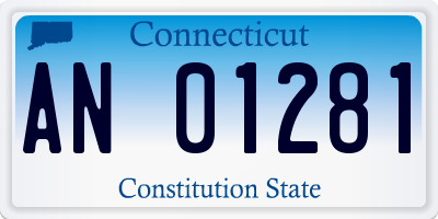 CT license plate AN01281