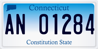CT license plate AN01284
