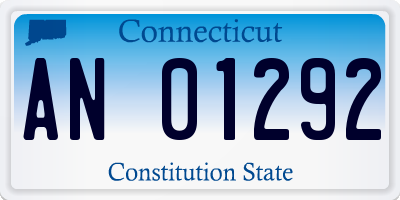 CT license plate AN01292