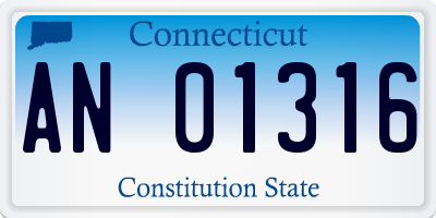 CT license plate AN01316