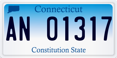 CT license plate AN01317