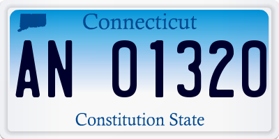 CT license plate AN01320