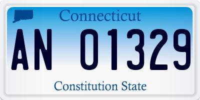 CT license plate AN01329
