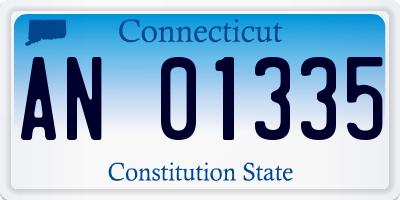 CT license plate AN01335