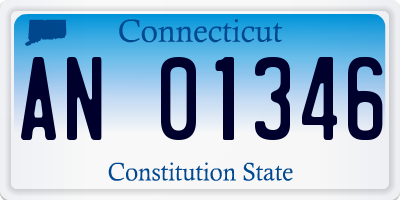 CT license plate AN01346