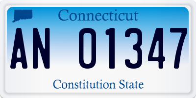 CT license plate AN01347