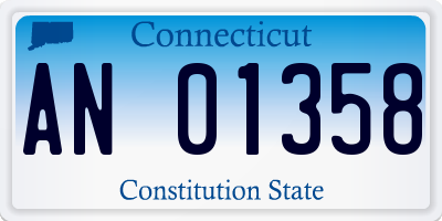 CT license plate AN01358