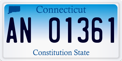CT license plate AN01361