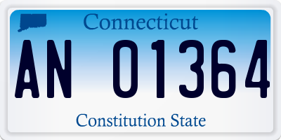 CT license plate AN01364