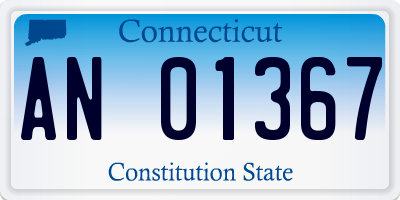 CT license plate AN01367