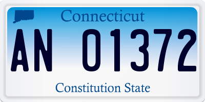 CT license plate AN01372