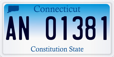CT license plate AN01381