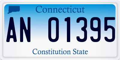 CT license plate AN01395