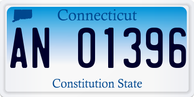 CT license plate AN01396