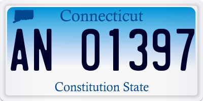 CT license plate AN01397