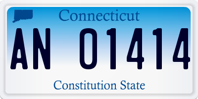 CT license plate AN01414