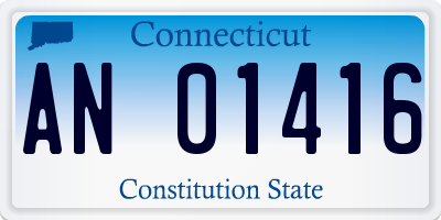 CT license plate AN01416