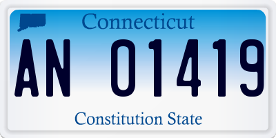 CT license plate AN01419