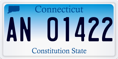 CT license plate AN01422