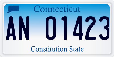 CT license plate AN01423