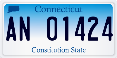 CT license plate AN01424