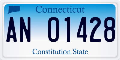 CT license plate AN01428
