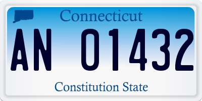 CT license plate AN01432