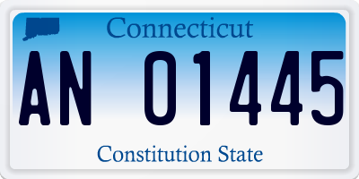 CT license plate AN01445
