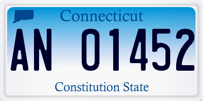 CT license plate AN01452