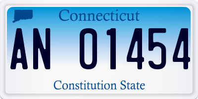 CT license plate AN01454
