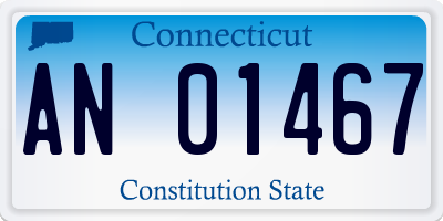 CT license plate AN01467
